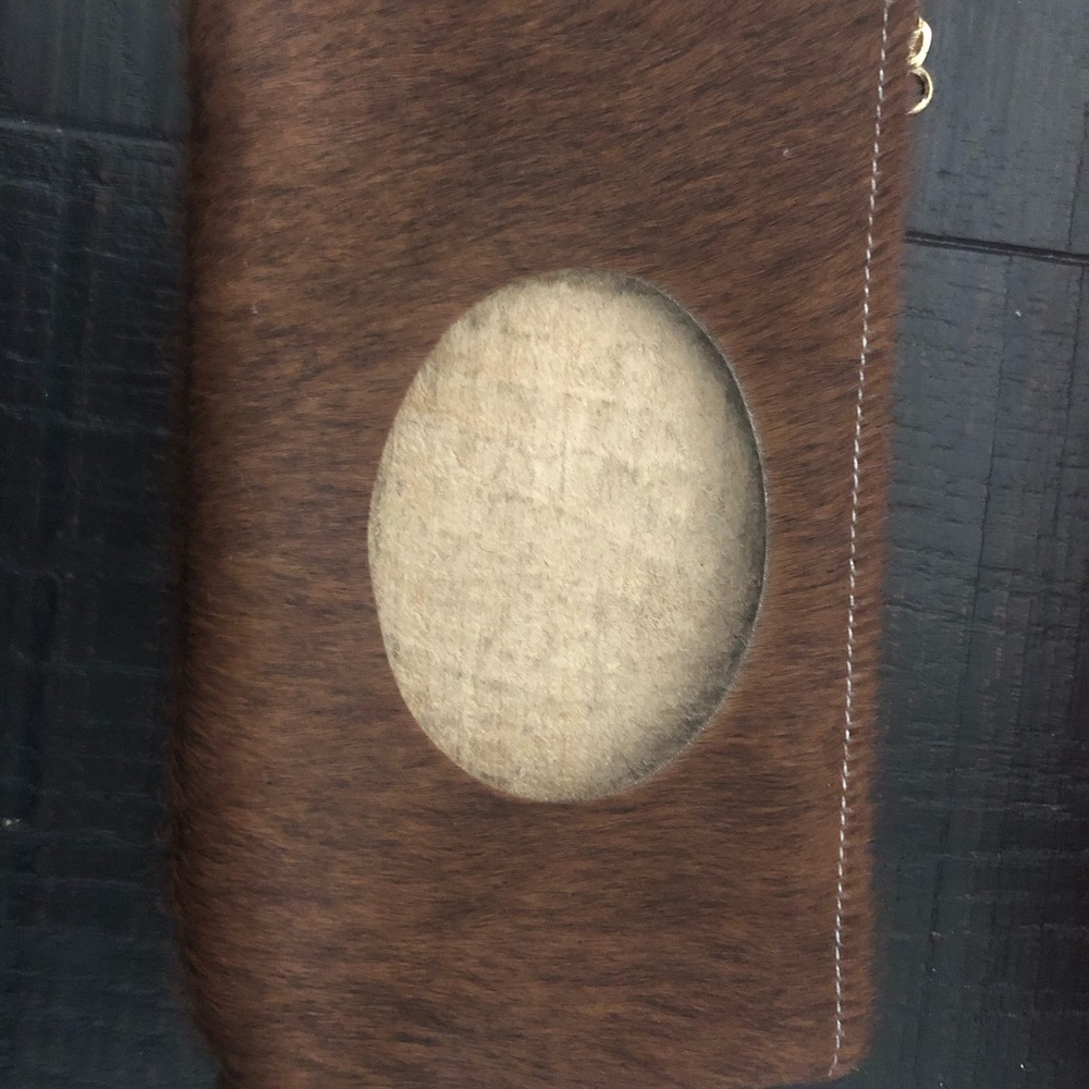 Cowhide baby wipe holder
